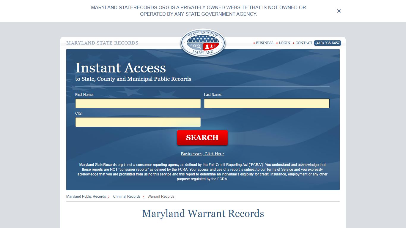 Maryland Warrant Search | StateRecords.org